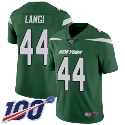 New York Jets Limited Green Youth Harvey Langi Home Jersey NFL Football #44 100th Season Vapor Untouchable